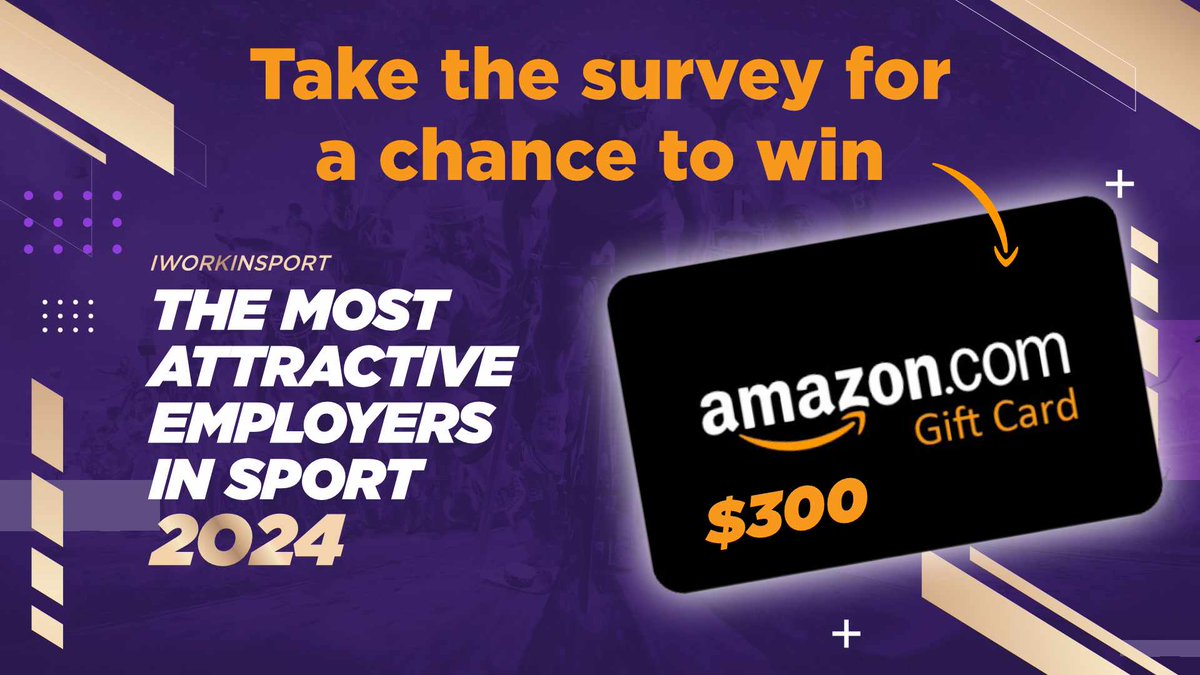Today is the LAST DAY for you to enter the <a href="/iWorkinSport/">iWorkinSport</a> draw to win great prizes.
For that, complete the survey that will appoint The Most Attractive Employers in Sport in 2024!
iworkinsport.com/blog-detail?id…