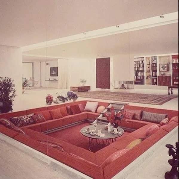 I want a living room like this so I can swan around smoking a black Sobranie in a negligee with Columbo asking me questions about my rich elderly husband who died in suspicious circumstances