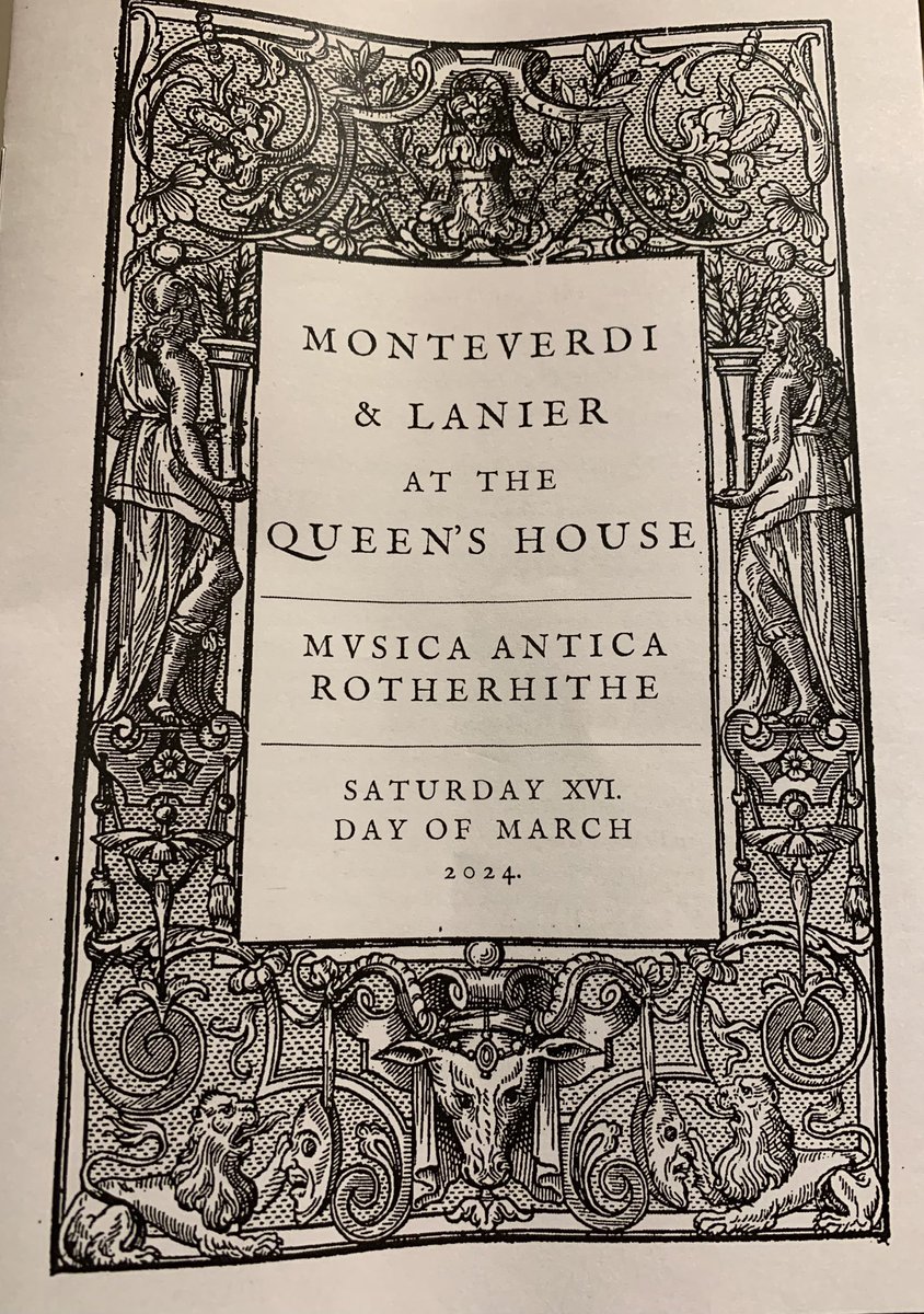 Sublime singing from @MusicaAntica at The Queen’s House, Greenwich. #earlymusic #monteverdi #lanier