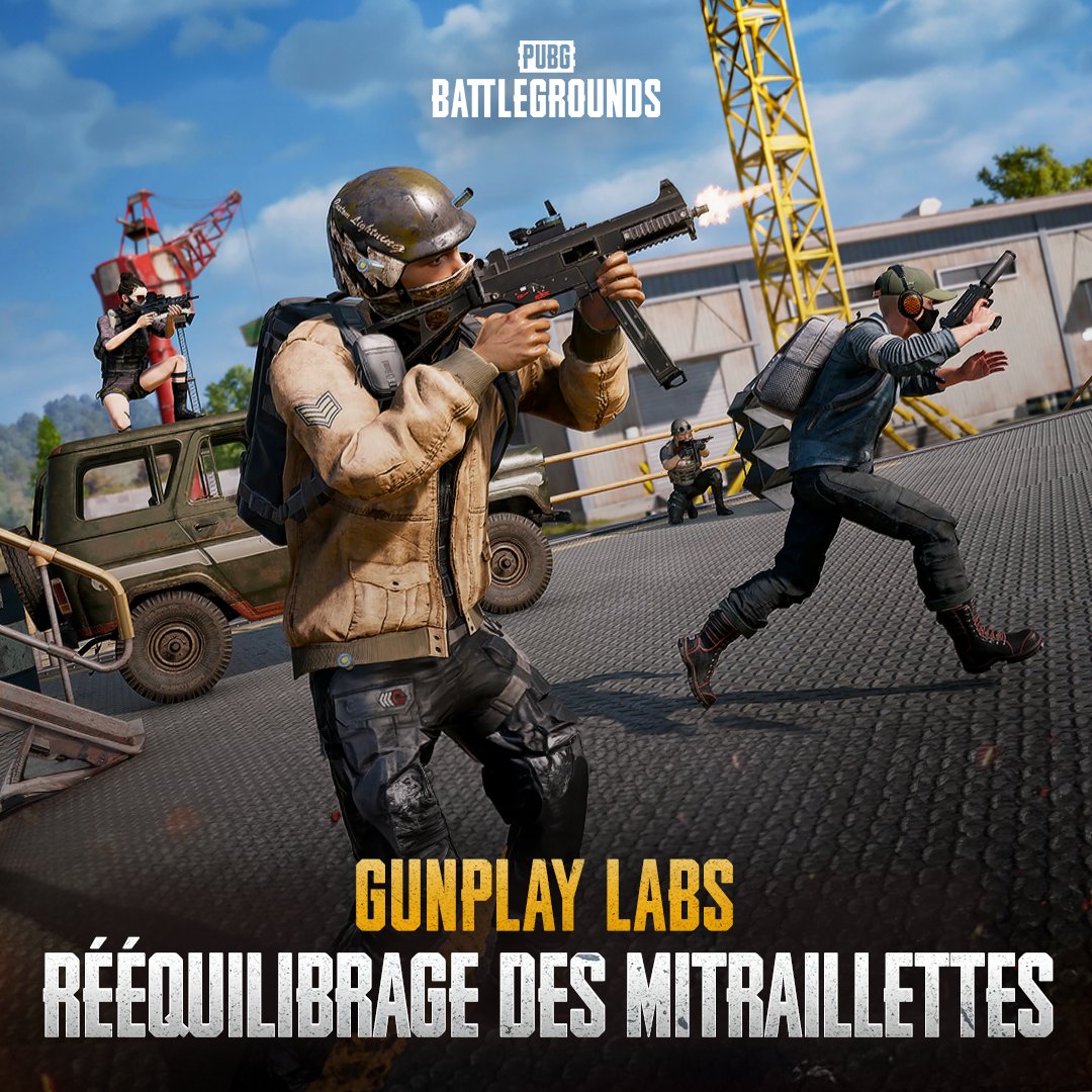 Le rééquilibrage des SMG est disponible dans l'Arcade ! Vous l'avez testé ? Donnez votre opinion avant le 4 avril à 3h (Paris). Vos retours nous importent !

Questionnaire 👉 surveymonkey.com/r/SMGRebalance…

Roadmap de 2024 👉 pubg.com/fr/news/7082