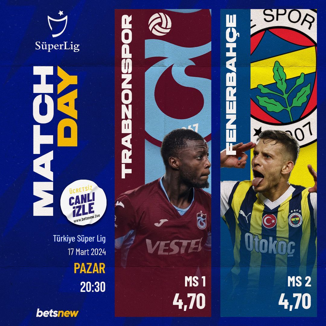 BetsnewResmi's tweet photo. #MatchDay ⚽️

Trabzonspor 🆚 Fenerbahçe

🗓 17 Mart Pazar
🕘 20:30
🏆 Süper Lig

⭐️ Bu Karşılaşma Geniş ve Canlı Market Seçenekleriyle Betsnew’de!

✅ Güvenilir Bahsin Adresi
📲 https://t.co/V0EWK1fMrH

📺 7/24 4K Canlı TV
📲 https://t.co/x8qcdr8dOA https://t.co/lBCGlIyPN0