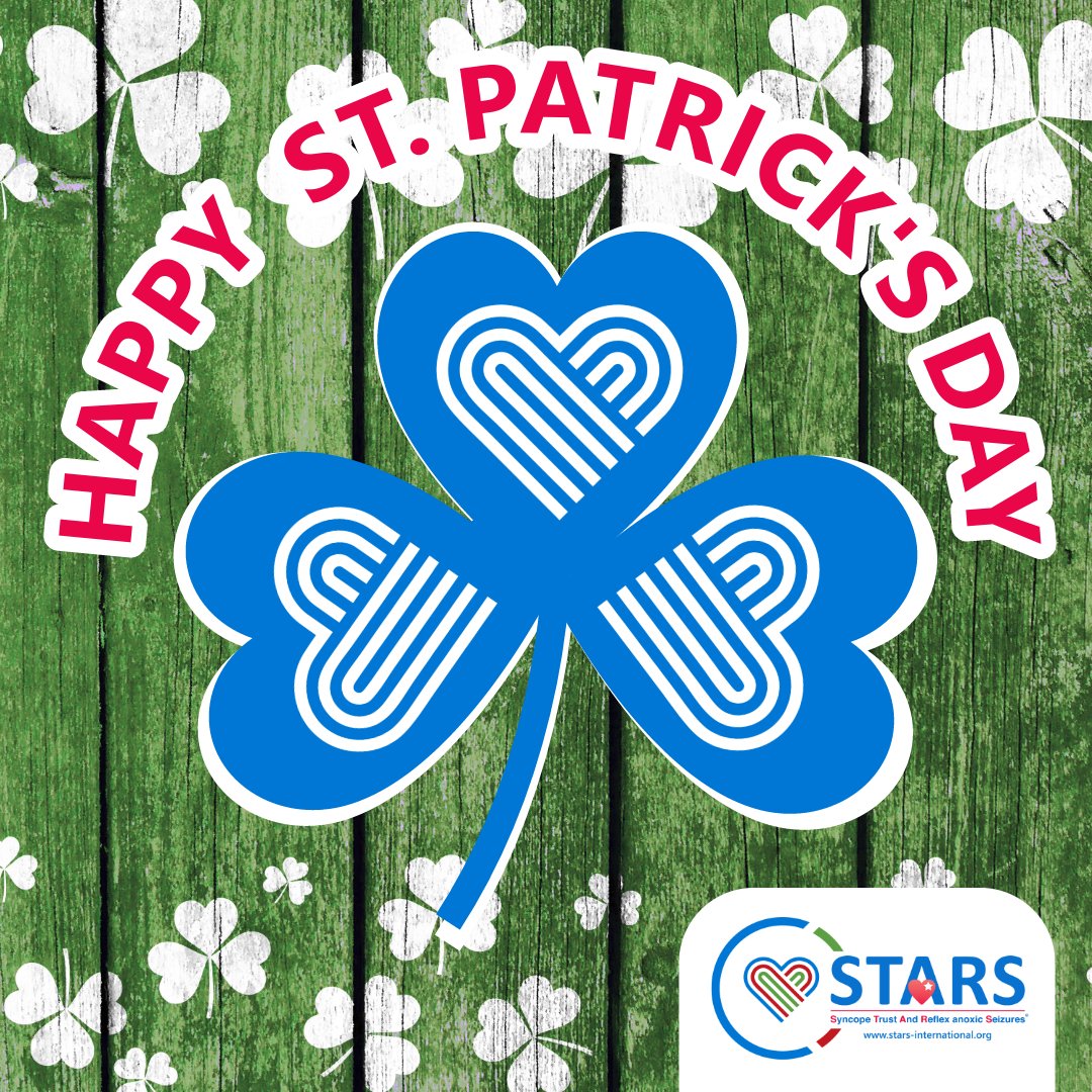 Happy St. Patrick's Day from all of us at STARS! #STARS #Syncope #SyncopeTrust #PoTS #RAS #Blackouts #StPatricksDay