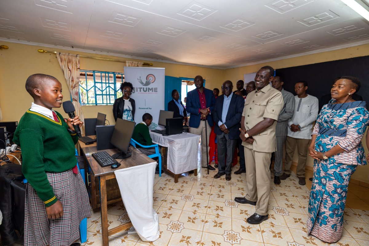 WilliamsRuto's tweet photo. Abraham Leteipa Kaeno is a powerful story of how the youth can effectively use technology for self-employment. Through the Konza Digital Skills, the 29-year-old university graduate from Kilgoris is making an average of $500 (Sh68,000) a week from online jobs.

Officially opened the Ildolisho Comprehensive School Konza Digital Skills, Kilgoris, Narok County. Later, broke ground for the construction of the Kenya Utalii College's Ildolisho Campus.