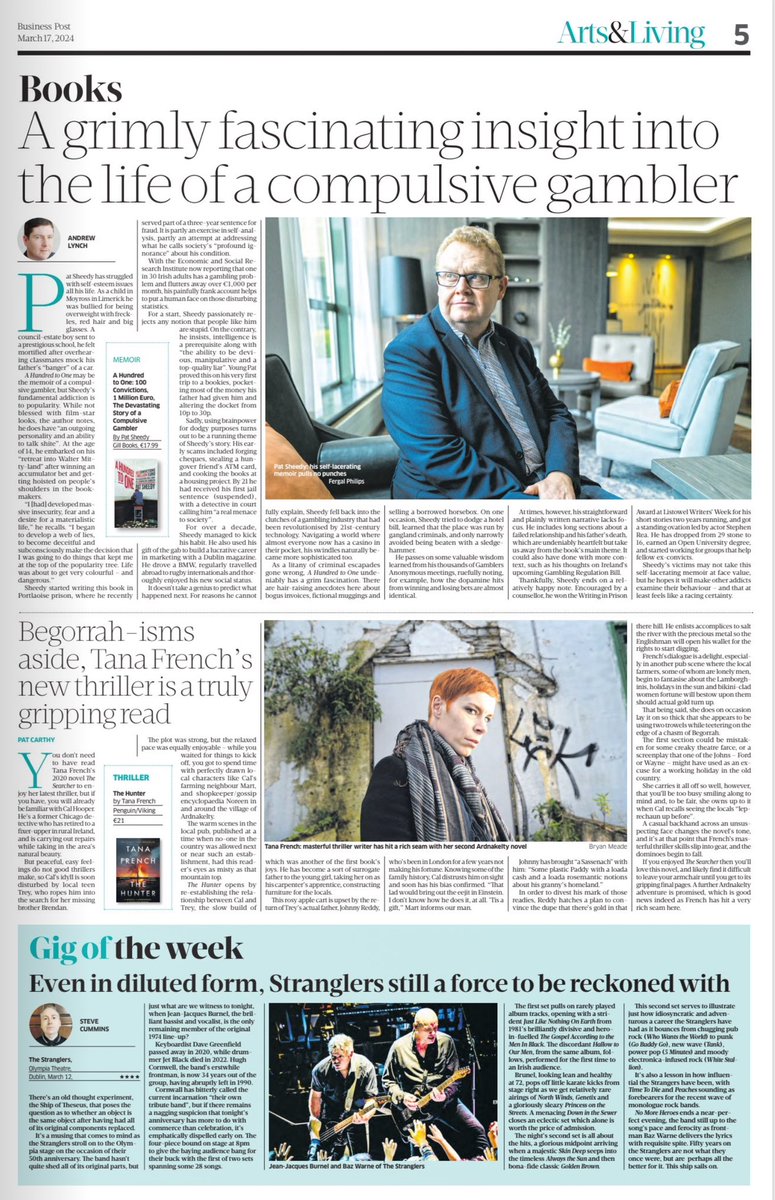 Thanks to the @businessposthq for the review of #AHundredToOne. @Gill_Books @GambleAwareIre @gambling_care @BerginPam @JamesBrowneTD #gamblingregulationbill #problemgambling