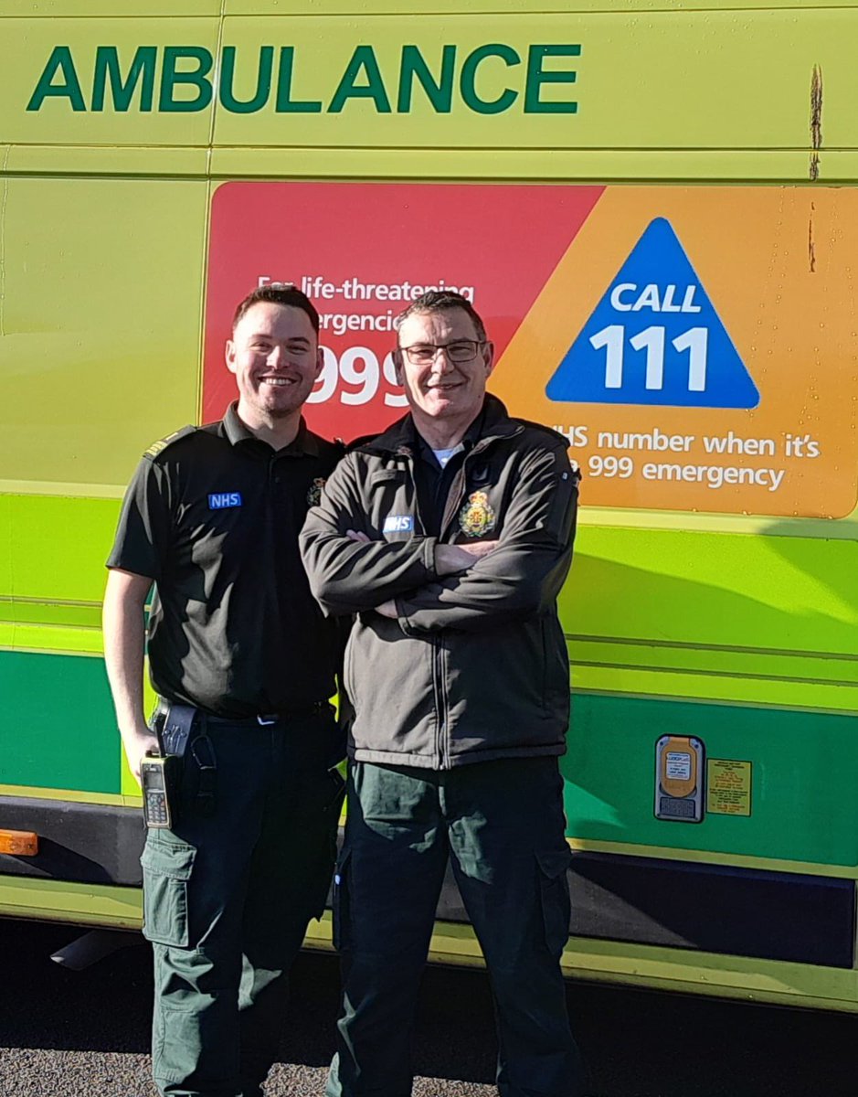 Proud dad Ian with his son Harry working together in Carlisle today ⭐️<a href="/nwamb_Cumbria/">NWAS Cumbria</a> <a href="/RhondaStanger/">Rhonda Stanger</a> <a href="/Gene4Q/">Gene Quinn</a> <a href="/paramatt71/">Matt Dunn</a>
