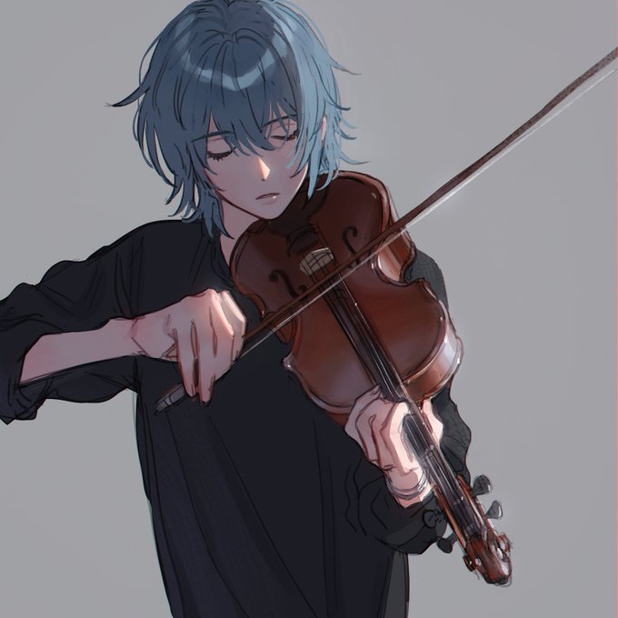 「青髪 ヴァイオリン」のTwitter画像/イラスト(新着)