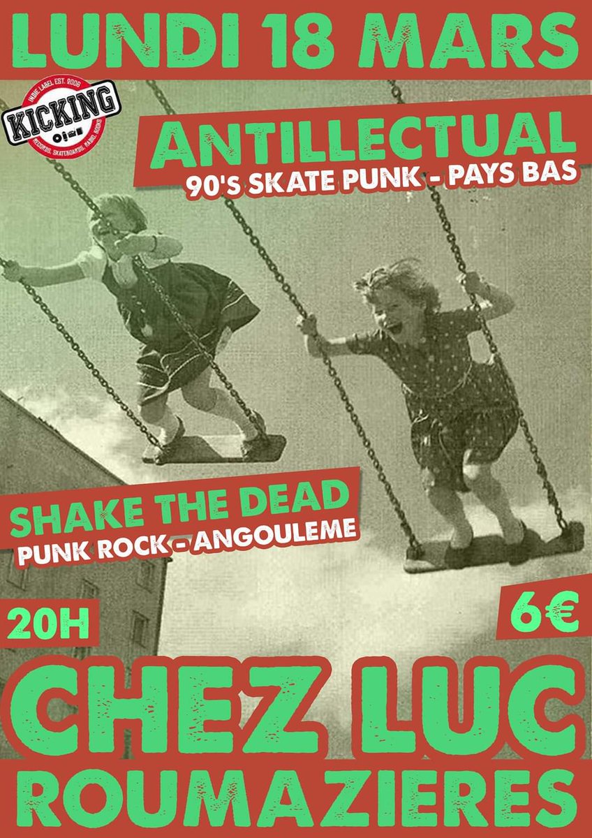 shakethedead's tweet photo. Hey ! 🇫🇷Demain c'est chez Luc avec @antillectual qui fait étape chez nous pendant leur tournée ! 🇬🇧Tomorrow it's at Luc's with @antillectual for a nice step of their European tour ! See ya ! https://t.co/naIXZLKlra #punkrock #concert #antillectual #live https://t.co/FOgVxEMbbi