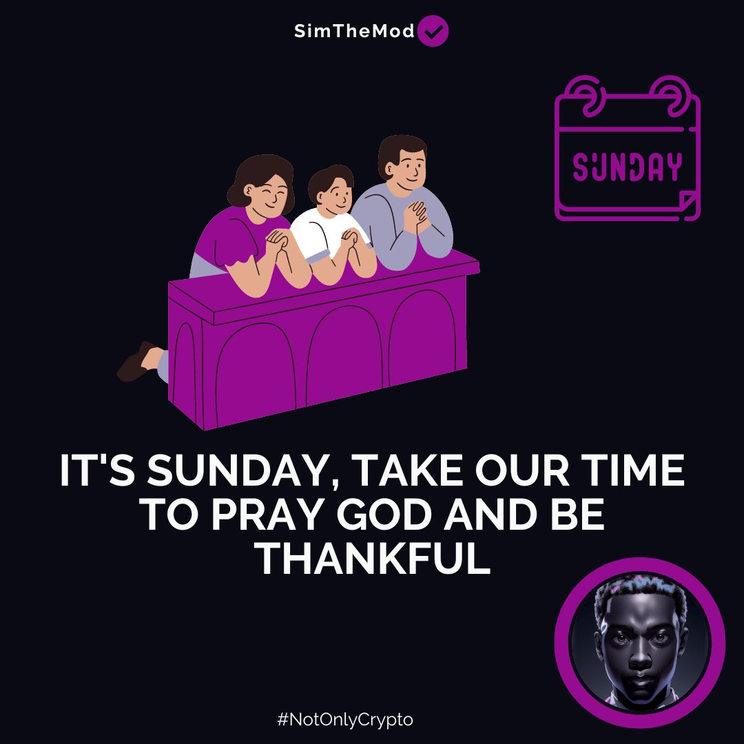 SimTheMod's tweet photo. We went about our business throughout the week. We took time for ourselves. As human beings, we must also take time for the One who gives us grace every day to live these moments.
Our life is not just cryptos.
#NotOnlyCrypto #sunday https://t.co/fc7R4xMmGa