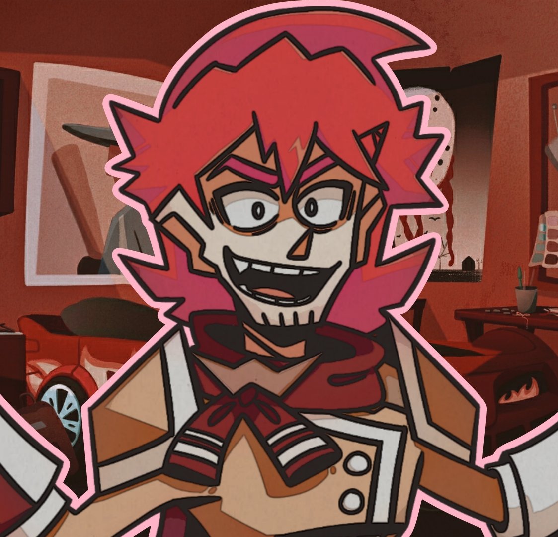 _S0UP__02_'s tweet photo. " Then Flaming Whisper- it shall be! Haha! "

• A Richeous cackle leaves the crimson claded man! All criticism. can be good criticism! Learned that ones from his moms friends. 

" Alright then! Since my new motif can lean into my BURNING PERSONA! ..thennnn... https://t.co/BSfJMYzJIW