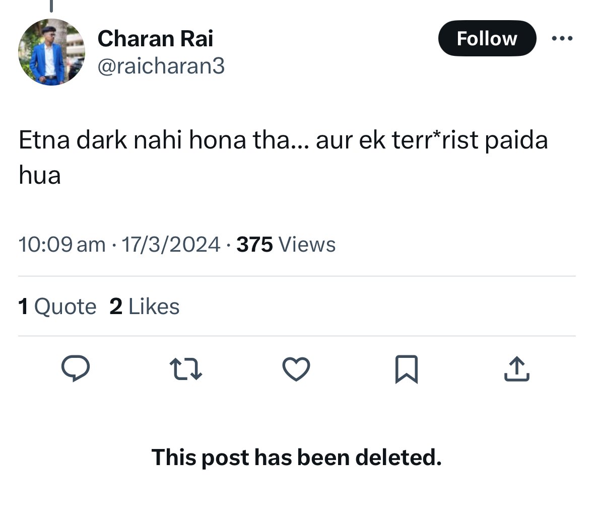 Another coward who labeled infant born into Moosewala's family as a t3rorist.

<a href="/CPDelhi/">CP Delhi #DilKiPolice</a> <a href="/DGPPunjabPolice/">DGP Punjab Police</a> <a href="/AddlCPER/">AdlCP Eastern Range, Delhi</a> <a href="/narendramodi/">Narendra Modi</a> <a href="/PMOIndia/">PMO India</a> <a href="/ArvindKejriwal/">Arvind Kejriwal</a> <a href="/mssirsa/">Manjinder Singh Sirsa</a> <a href="/BhagwantMann/">Bhagwant Mann</a> @Sandhwan , <a href="/HarpalCheemaMLA/">Adv Harpal Singh Cheema</a> <a href="/officeofssbadal/">Sukhbir Singh Badal</a>, <a href="/HarsimratBadal_/">Harsimrat Kaur Badal</a>, <a href="/Partap_Sbajwa/">Partap Singh Bajwa</a>, <a href="/SukhpalKhaira/">Sukhpal Singh Khaira</a>,