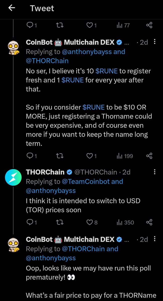 DavidInGeneva's tweet photo. I like to see team @thorchain engaging with @TeamCoinbot ...
That is when you know that cooperation is happening in the background ...
Only great things will come out of it.
Join the TG group:
https://t.co/tvk8IuNtvv
#thorchain #ENS #coinbot #unibot #uniswap #bitcoin https://t.co/94UPN67QF5