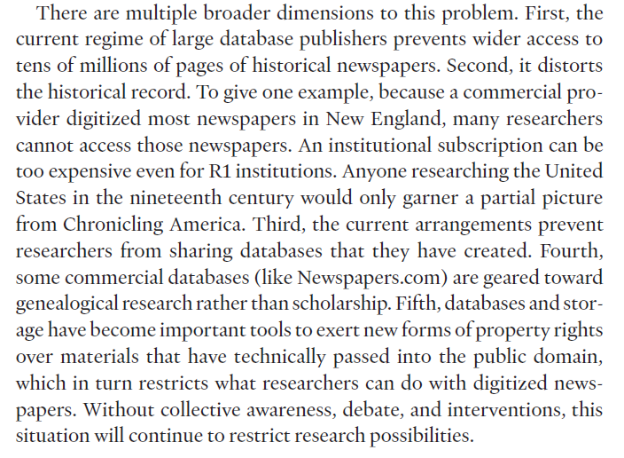 Sobering, important reflections by @HeidiTworek on newspaper digitizations and historical scholarship #AHR academic.oup.com/ahr/article-ab…