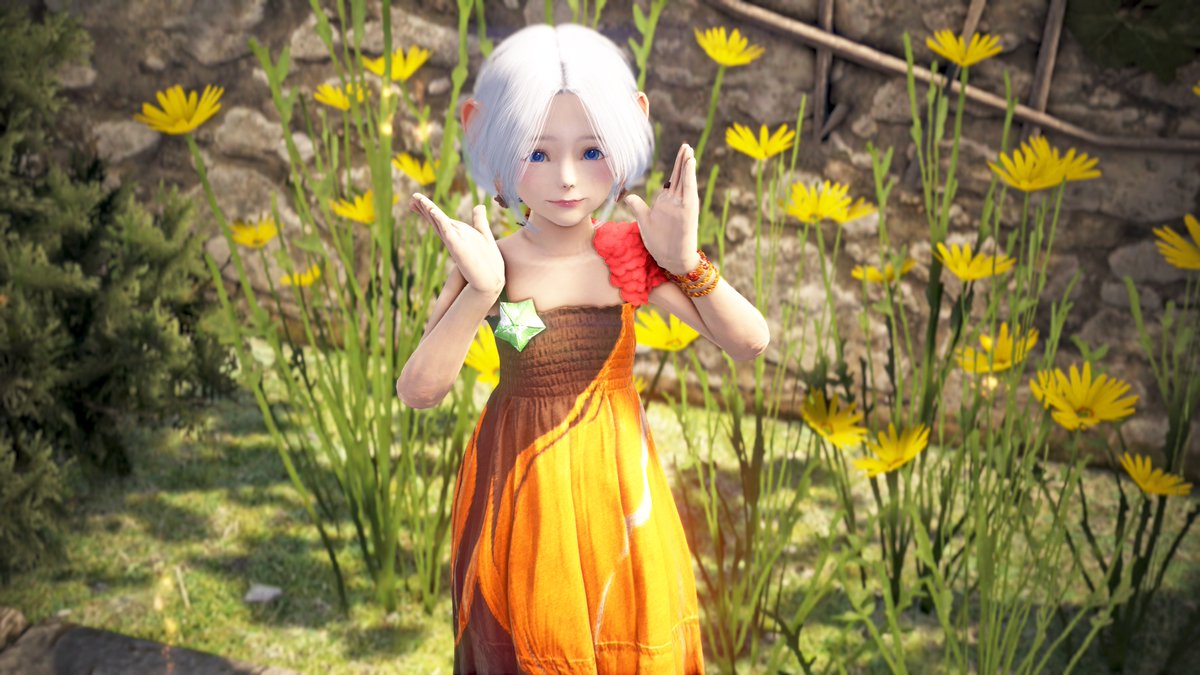 DDdaemon_'s tweet photo. #月刊SABAKU3月号
テルミアンアーマーのデザインを活かして、オランジェット風コーデ🍊🍫
トッピングのピスタチオとドライストロベリーをイメージした差し色もポイント📍🤍

（着用衣装）
頭：マゴリアの無法者ヘルム
胴：テルミアンアーマー
腕：ヨルムグローブ
脚：ココシューズ
桜の耳飾り https://t.co/qweF5nTgda