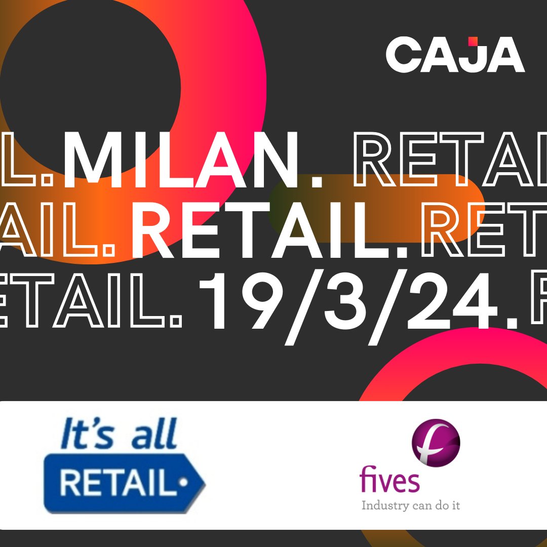 Caja Robotics is attending “It’s All Retail” in Milan on March 19!
We’ll be there with our integrator <a href="/fivesgroup/">Fives</a>. Want to hear how Caja’s solutions can support your #Retail warehousing needs? Let's meet at #itsallretail!
cajarobotics.com/contact/
NH Milano Congress Centre.
19/3/24