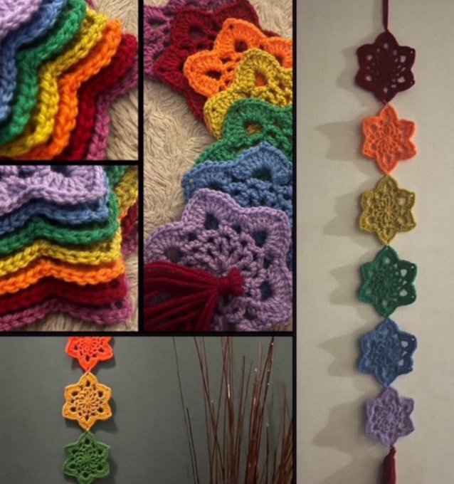 Cosmic Crochet Star Pattern ✨ All the decorative possibilities, by simply adding chains or tassels you can create a wall hangings or simply have them as coasters ☺️ 
dwcrochetpatterns.etsy.com/listing/142897…
#MHHSBD #craftbizparty #shopindie #UKGiftAM #smartsocial #sundayfringe