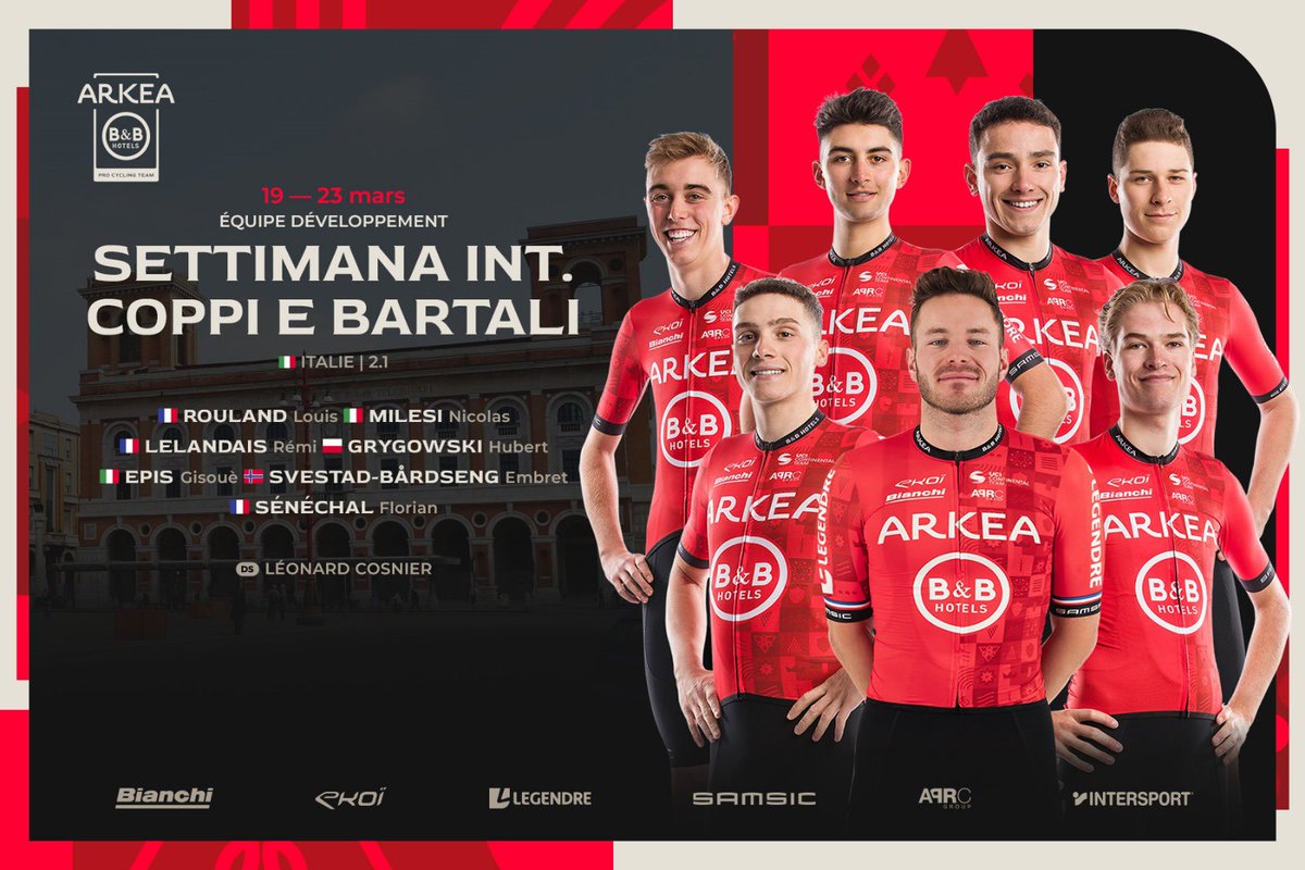 Florian Sénéchal est de retour à la compétition ! 👊 Notre Nordiste sera au départ de la Semaine Coppi Bartali dans les rangs de notre équipe Développement ce mardi ! 📰 L’avant-course 👇 arkea-bbhotels.com/la-reprise-de-…