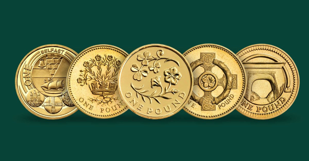 Happy #StPatricksDay! ☘️🎉 #NorthernIreland has been represented on UK £1 coins ever since the round pound was introduced in 1983, here are some of the designs.😍 Do you have any of these in your collection? 🤔 hubs.li/Q02pr42h0