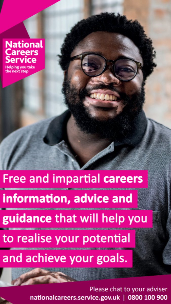 The National Careers Service offers free and impartial careers information, advice and guidance that will help you to realise your potential and achieve your goals. Visit: nationalcareers.service.gov.uk #careersadvice