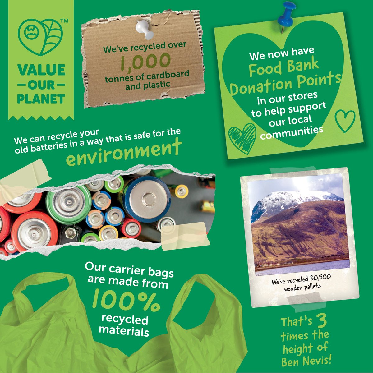 Small changes make a world of difference - and that's what our Value Our Planet mission is all about!🌍💚

Here's just a little taste of what small changes we've made for a more sustainable future over the past couple of years, with plenty more to come in the future!