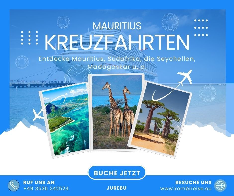 Kombireise's tweet photo. 🚢⚓ Träumst du von einer unvergesslichen Kreuzfahrt durch die Gewässer des Indischen Ozeans? 
🏝️🌊 Buche noch heute deine Traumreise mit JUREBU und erlebe Luxus und Abenteuer auf hoher See: https://t.co/jRSgwDeWSj 

#JUREBU #MauritiusKreuzfahrt #MS Europa #IndischerOzean https://t.co/2rCpam1mTb