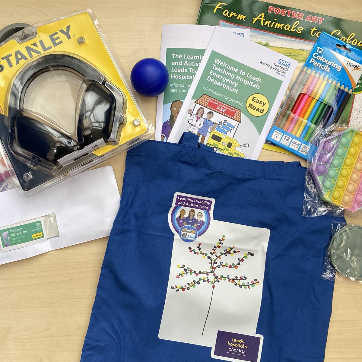 NHSAbility's tweet photo. @LeedsHospitals provide sensory bags in A&amp;E as a #ReasonableAdjustment to support people who may find the environment hard. What could your trust do to put reasonable adjustments in place? https://t.co/n273NB08mt #Autism 

@NHSProviders @NHSConfed   @getmebetter https://t.co/v0IBSvogV4