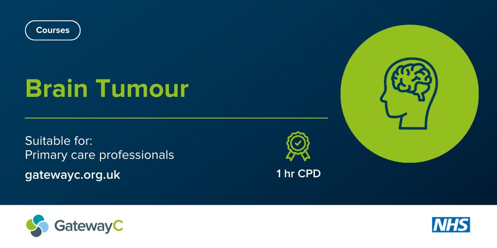 It’s #BrainTumourAwarenessMonth Do you know all the different ways brain tumours can present? Start @GatewayC_'s free, 1-hour CPD course 👉 orlo.uk/wTYpe #earlydiagnosis #primarycare