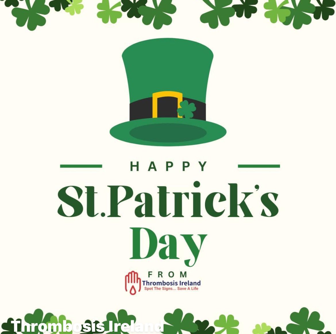 “Lá fhéile Pádraig sona dhuit!” Happy St Patrick's Day from our team to yours ☘️ @thrombosisday @VTEIreland @NVTEProgramme @NationalQPS @EuropeanTHA @BernardGloster @IEHospitalGroup @DMHospitalGroup @sswhg_hse @saoltagroup @StopTheClot @RCSI_Irl @ThrombosisUK @WHO @ThrombosisCan