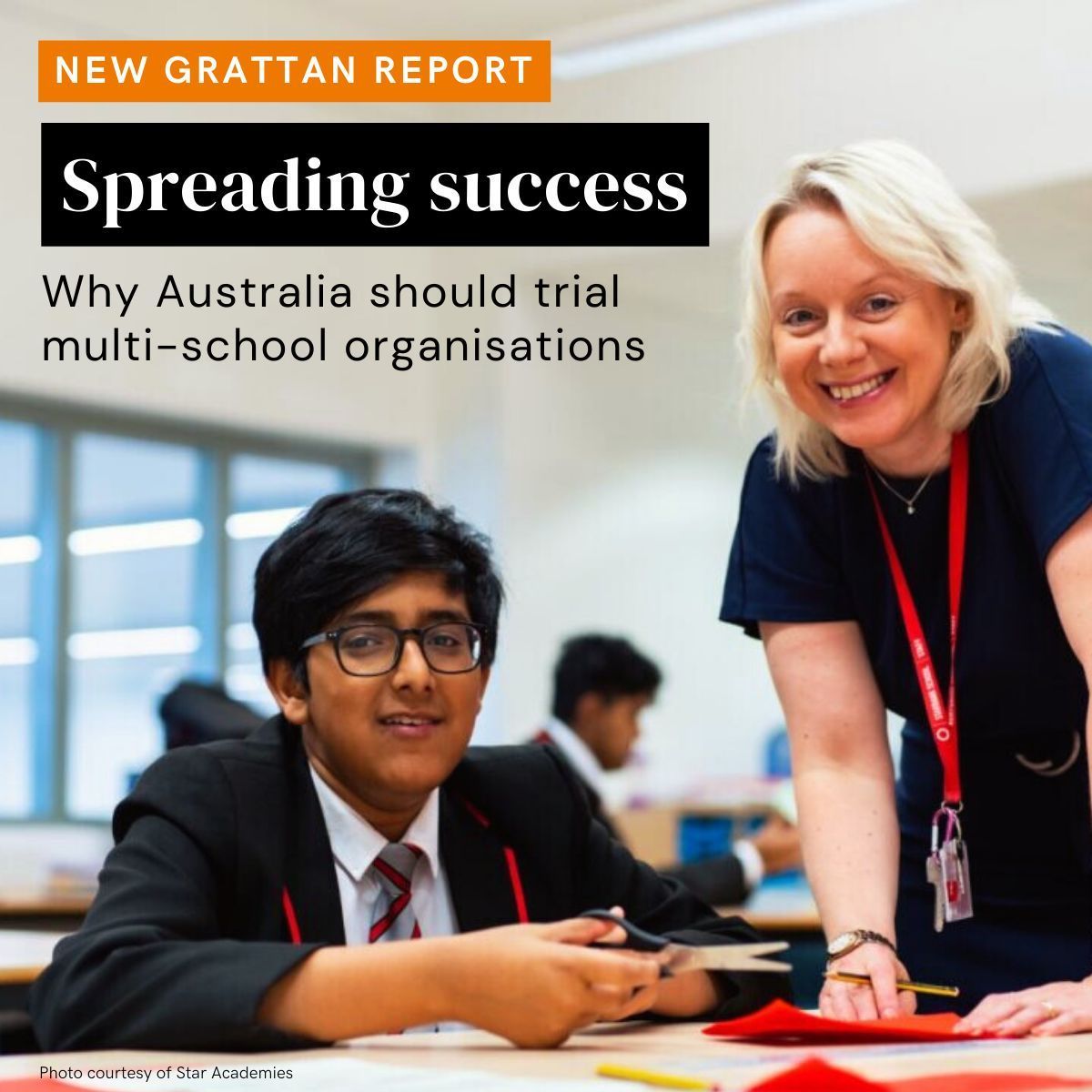 To give schools a better chance of improving, Australia should trial multi-school organisations. Our new education report by @hunter_jordana @Amy_L_Haywood and @NickJParkinson. buff.ly/3PlZSdO #auspol #edutwitter