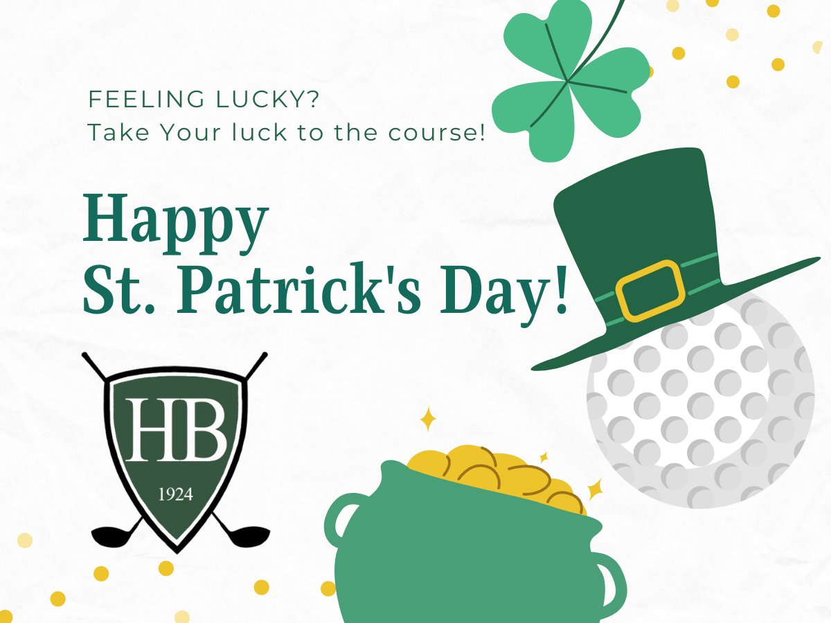 Top o' the mornin' to ya! ☘️ May your day be filled with joy and good fortune on the course. Happy St. Patrick's Day!