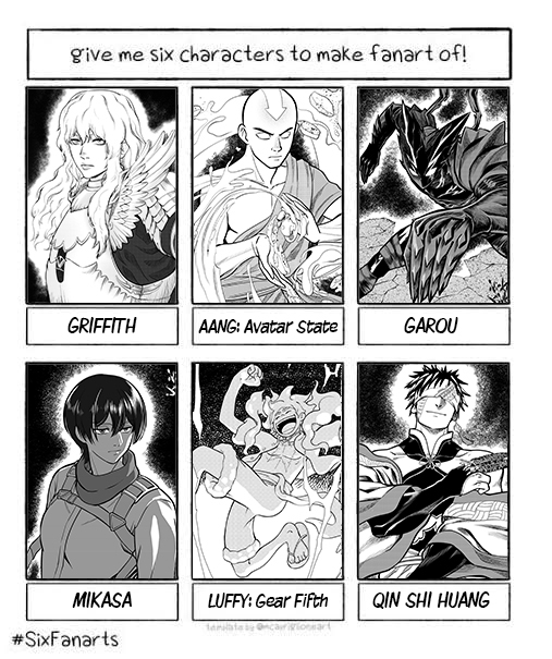 NickoMeter369's tweet photo. 1/2

#sixfanarts featuring #Griffith from #Berserk, Aang: Avatar State from #Netflix 's #Avatar, #Garou from #OnePunchMan

I have fun doing them all through #ClipStudioPaint https://t.co/vP9f2IZTJd