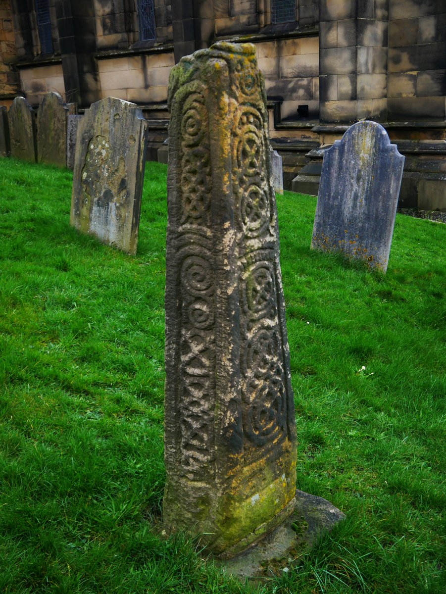 #SaxonSunday with the Beeley Cross, c10 now cited in the church yard of All Saints, Bakewell #SundayStonework