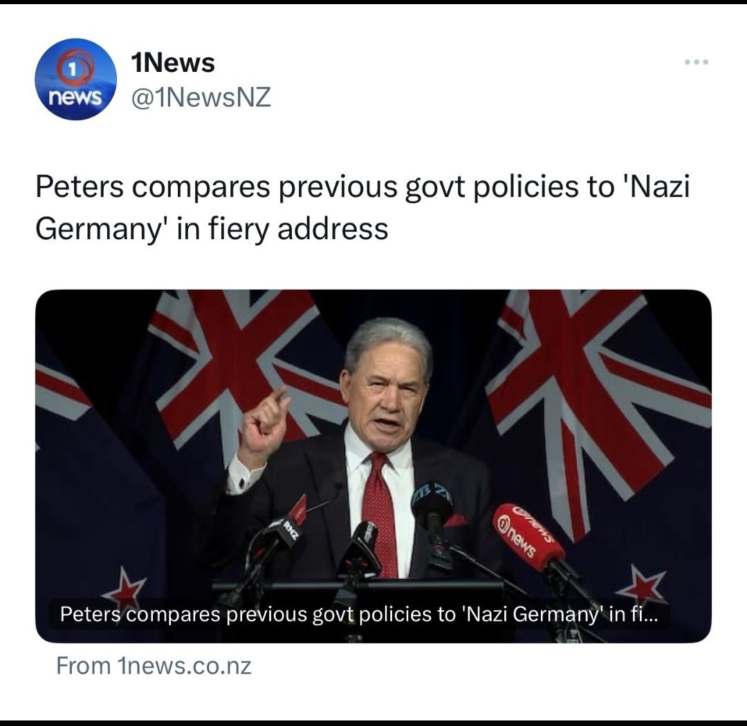 The fact Winston Peters overlooks  is that Nazi Germany, anti-cogovernance and anti-immigration rhetoric are based on White Supremacy.