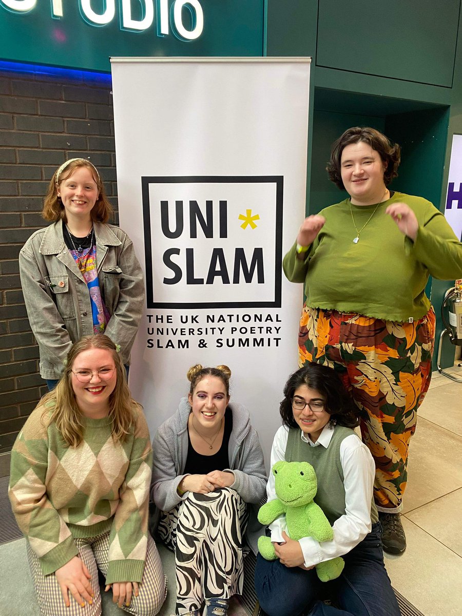 Our lovely lovely team of competing & non competing poets at @Uni_Slam 2024. So so proud of their hard work and care for each other & other teams over the weekend so far <3 been a fab opportunity for them all to hear & perform some awesome poetry & network with fab poets :)