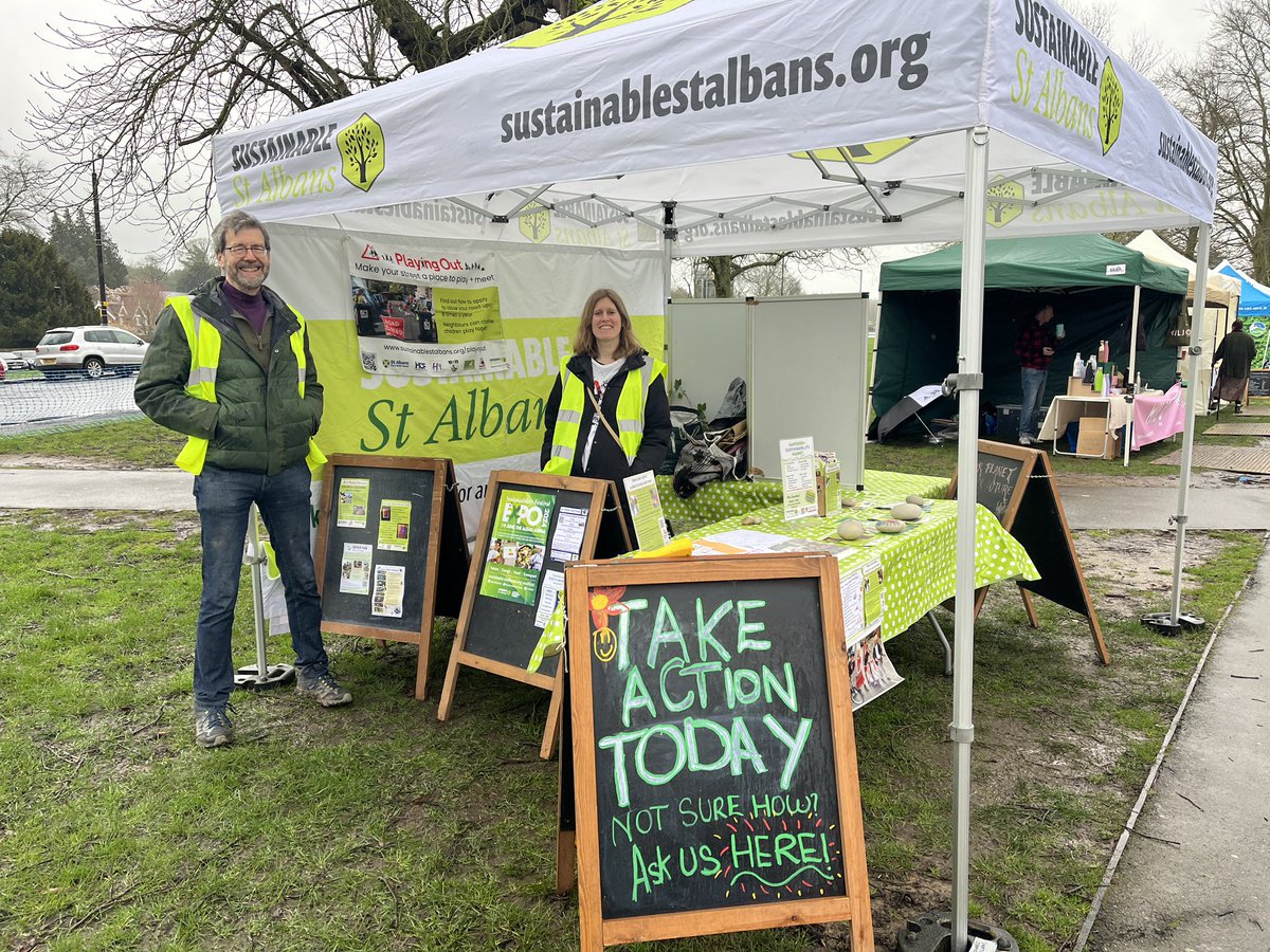 Playing Out St Albans District (@playingoutsta) on Twitter photo Come and chat to us at the #Harpenden Sustainability Market this morning! We’ll be here on the <a href="/SustainableStA/">Sustainable St Albans</a> stall until 12 (market until 3). We can chat #playingout and #streetparties Come and chat to us at the #Harpenden Sustainability Market this morning! We’ll be here on the <a href="/SustainableStA/">Sustainable St Albans</a> stall until 12 (market until 3). We can chat #playingout and #streetparties