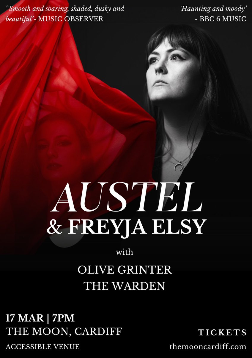 playing @themooncardiff tonight with @freyjaelsy @olive_grinter_music & @thewardensound! doors 7pm tickets available in advance or on the door 🌹 themooncardiff.com/events/austel