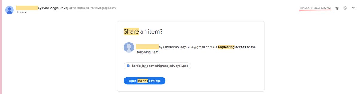 Just as a note, Beau was the person who accessed the link first which means they are the one who received it.