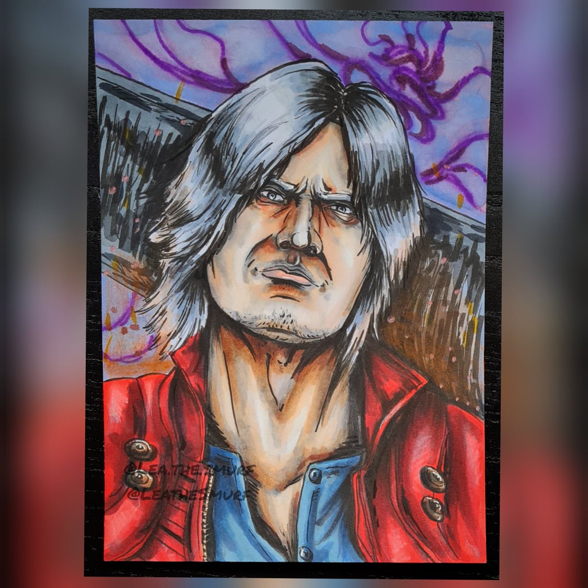 LeatheSmurf's tweet photo. Everybody's favourite boomer Devil Hunter is here: Dante! Devil May Cry 5 is such a fun game ๐น
#devilmaycry #devilmaycry5 #devilmaycryv #devilmaycrydante #devilmaycryfanart #devilmaycry5v #devilmaycryart #devilmaycryfan #capcom #capcomfanart #markerartwork #traditionalart https://t.co/F6NopvXO93