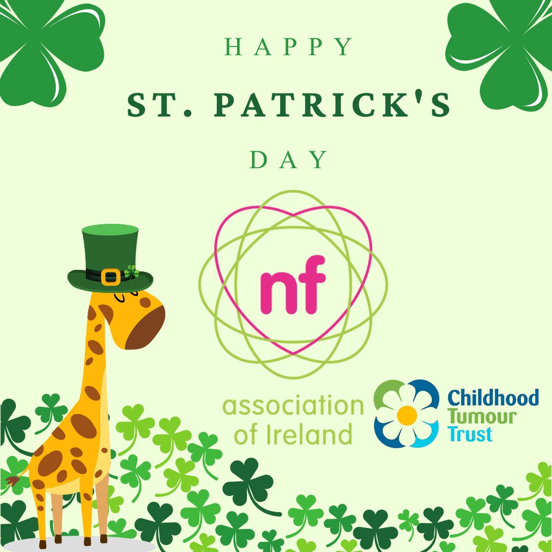 Wishing all our friends at @NfIreland, those we support in Northern Ireland and our amazing PhD student from Dublin a very Happy St Patrick's Day #StPatricksDay2024 #NF1 #NeurofibromatosisType1 #collaboration