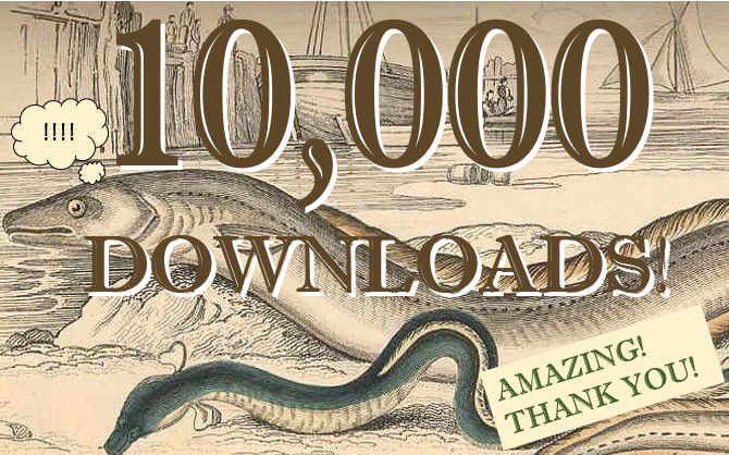 Thank you so much for ten thousand downloads! I can hardly believe it! Wiggles for everyone! -D