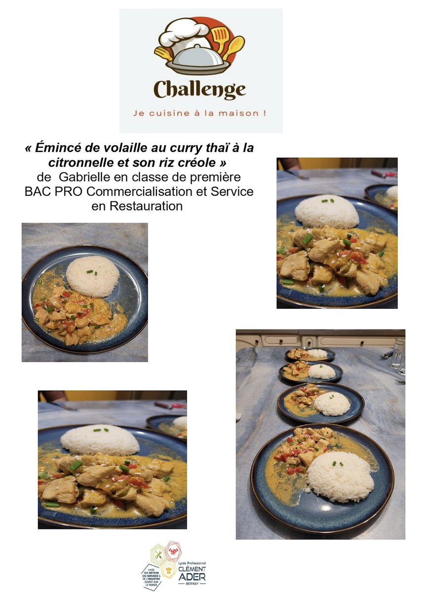 RESTAUnormandie's tweet photo. Challenge autour de la cuisine à la maison et du non -gaspillage, lancé par le lycée Clément Ader une belle initiative. Article à lire ici: https://t.co/D2ihOTesJl 
@lyceeaderbernay @DurandAnnabel @BEUVANTH https://t.co/4LQLPWTmxK