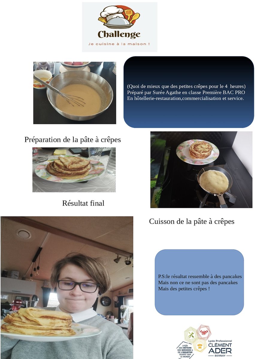 RESTAUnormandie's tweet photo. Challenge autour de la cuisine à la maison et du non -gaspillage, lancé par le lycée Clément Ader une belle initiative. Article à lire ici: https://t.co/D2ihOTesJl 
@lyceeaderbernay @DurandAnnabel @BEUVANTH https://t.co/4LQLPWTmxK