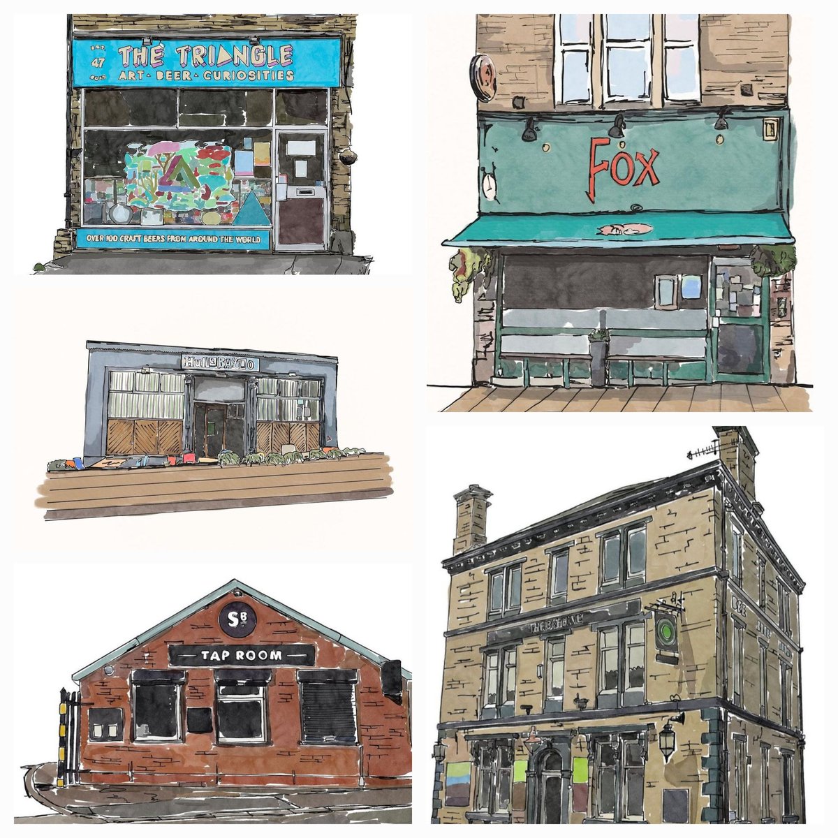 Love these paintings of some of Shipley's favourite bars and pubs by Abigail Aaron Art.
Will you be visiting any this #StPatricksDay?
instagram.com/abigailaaronar…