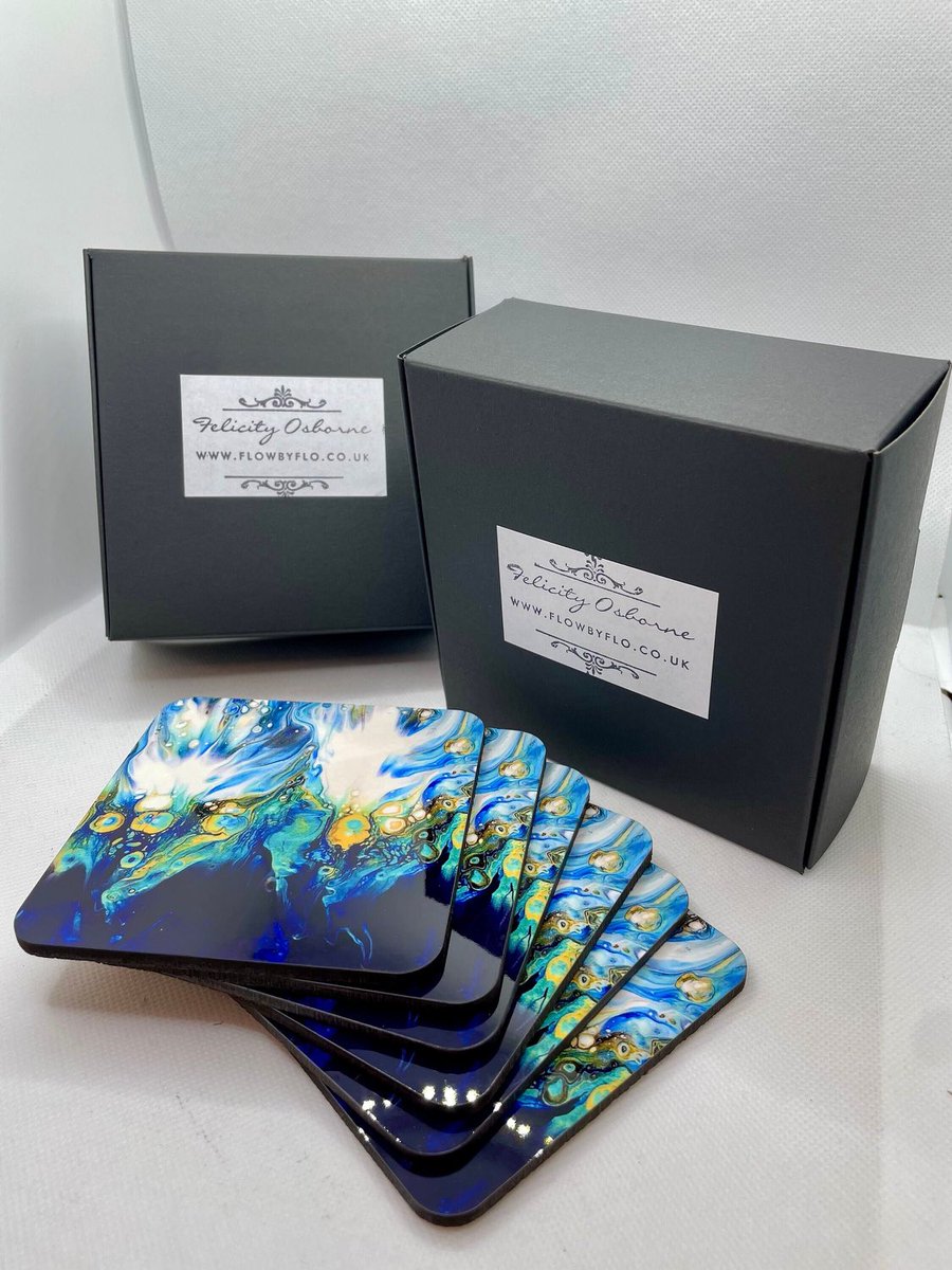 Stunning coaster sets available direct to your gift recipient! These make unique gifts with a difference. Just click on the link to purchase and mark as a gift: flowbyflo.etsy.com/listing/165925… #idealgift #giftideas #uniquegifts #giftforfriend #birthdaygift #coasters #etsyfinds #etsyuk