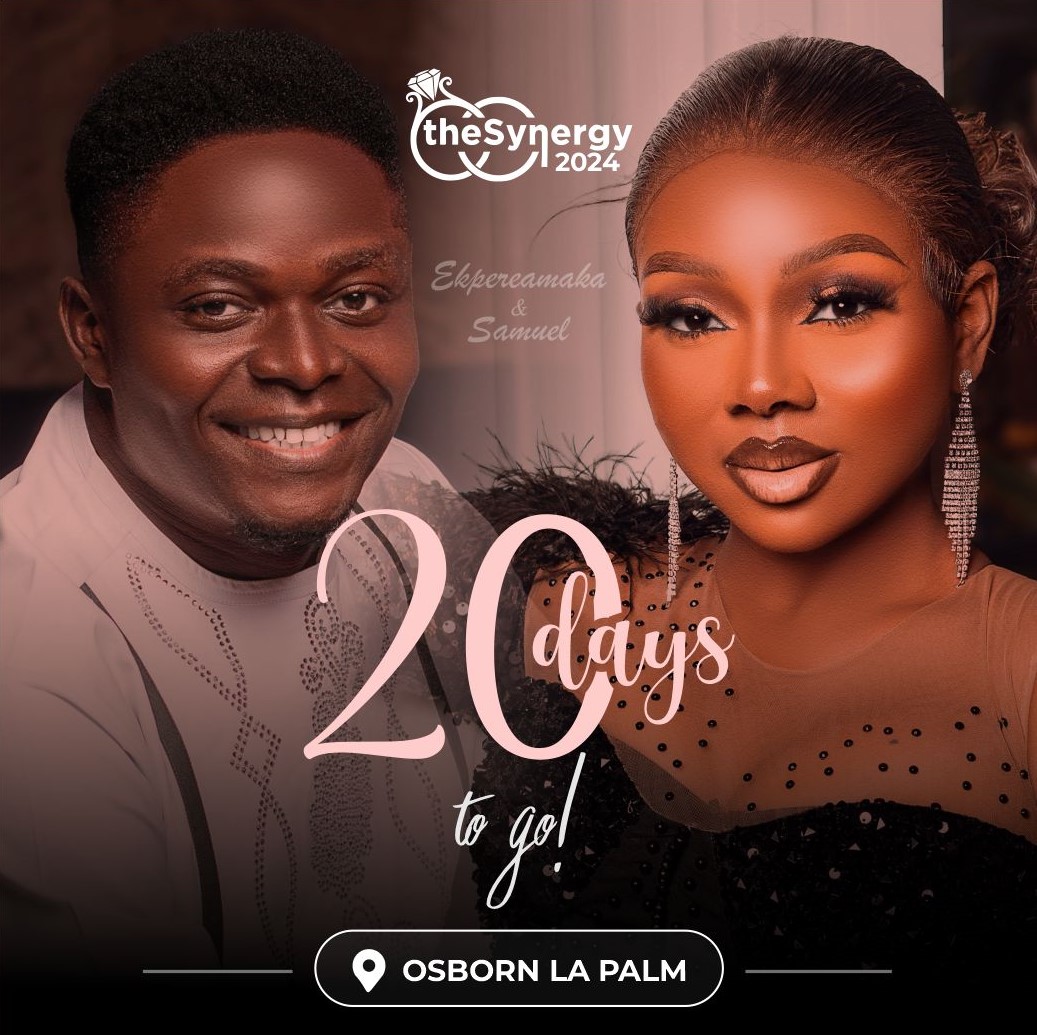 Samuel Dike (@sam_unleash) on Twitter photo The countdown is here😍. 
20 days to our great day. Come and celebrate love with us❤️. 
April 6th
@ Osborn La Palm, Abakaliki 
#TheSynergy2024 The countdown is here😍. 
20 days to our great day. Come and celebrate love with us❤️. 
April 6th
@ Osborn La Palm, Abakaliki 
#TheSynergy2024
