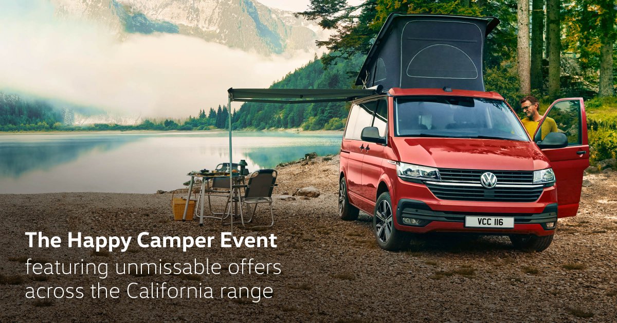 Start planning your next adventure and take advantage of our great offers available across the California range during our Happy Camper Event until 2nd April 2024.

Find out more: reptn.io/kAAAkBYsSjj

#volkswagenvans #newvan #vwcalifornia #happycamperevent #vwcamper