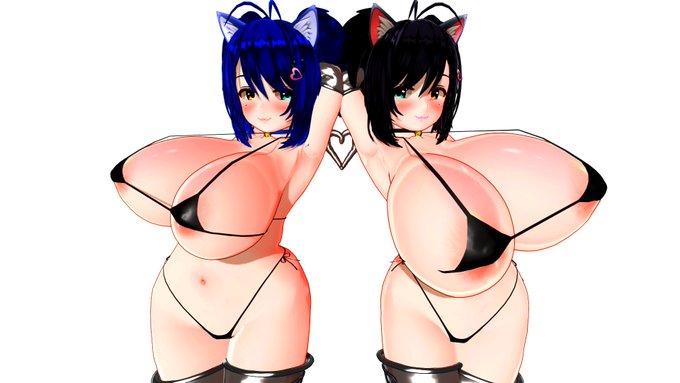 ヌルテカ黒マイクロビキニーソ長手袋ラリアちゃん&クロアちゃん
ラリアちゃんのヌルテカマイクロビキニダンスを作ってくださったので!!! 