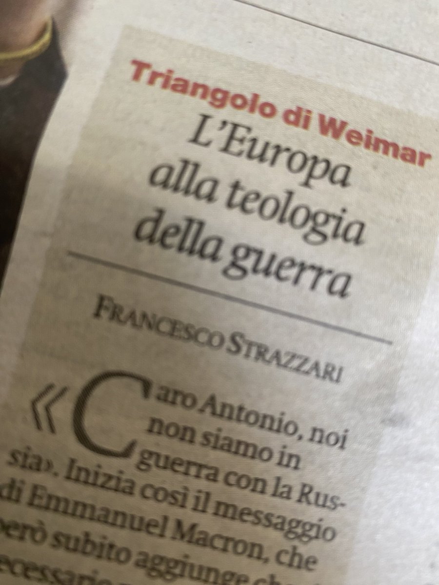 franxstrax's tweet image. oggi su @ilmanifesto provo a leggere le difficoltà di ancoraggio delle argomentazioni sulla pace mentre l’Europa si ripensa armata e pronta alla guerra

ilmanifesto.it/leuropa-alla-t…
