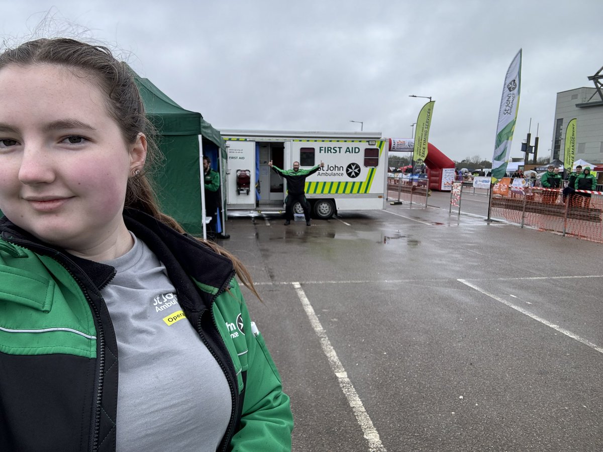 Today we are at @ColHalfMarathon setting up and providing all the kit and equipment #MySJADay