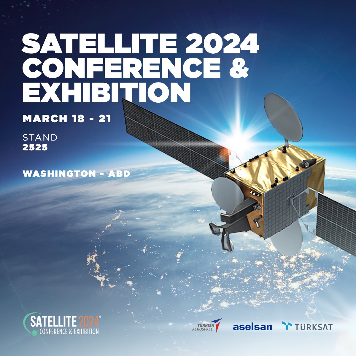 We'll be at #Satellite2024, the world's largest satellite fair held in Washington, the capital of the USA! We will introduce our national technology to visitors at the exhibition that determines the future of the world satellite industry. 🛰️ 🗓️ March 18-21 🚩 Stand: 2525…