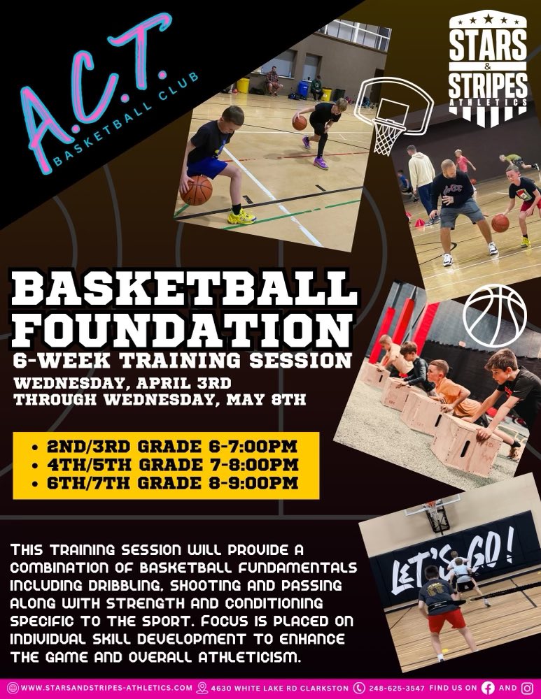 Launching an amazing 6week clinic , this is strength training and basketball! We have seen amazing results ! Share this with someone who wants to be the best basketball player they can be!!!!